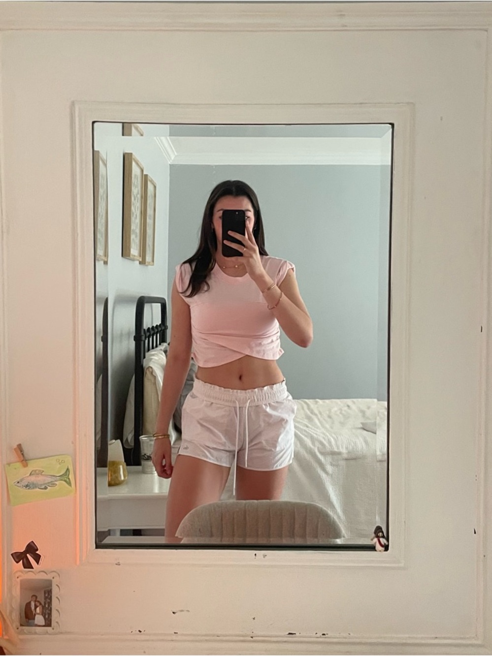 ALO Yoga White Athletic Shorts